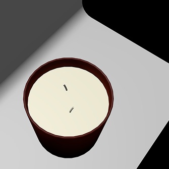 3d modelled candle