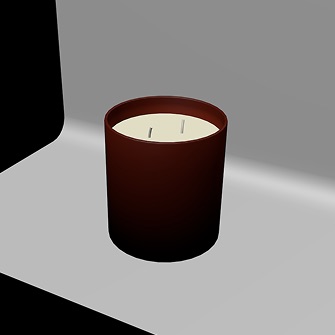 3d modelled candle