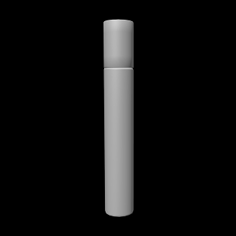 3d modelled mini glossier perfume bottle with no colour