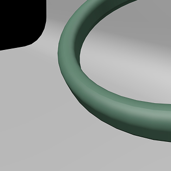 3d modelled ring cut from jade stone