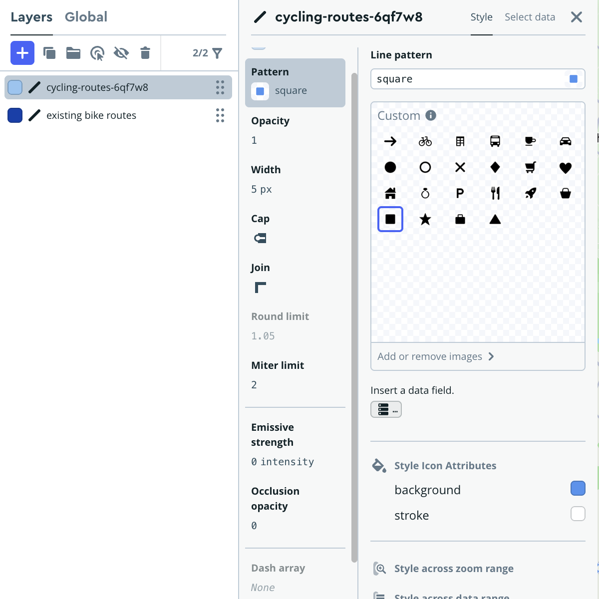Two variables displayed as two separate layers in Mapbox