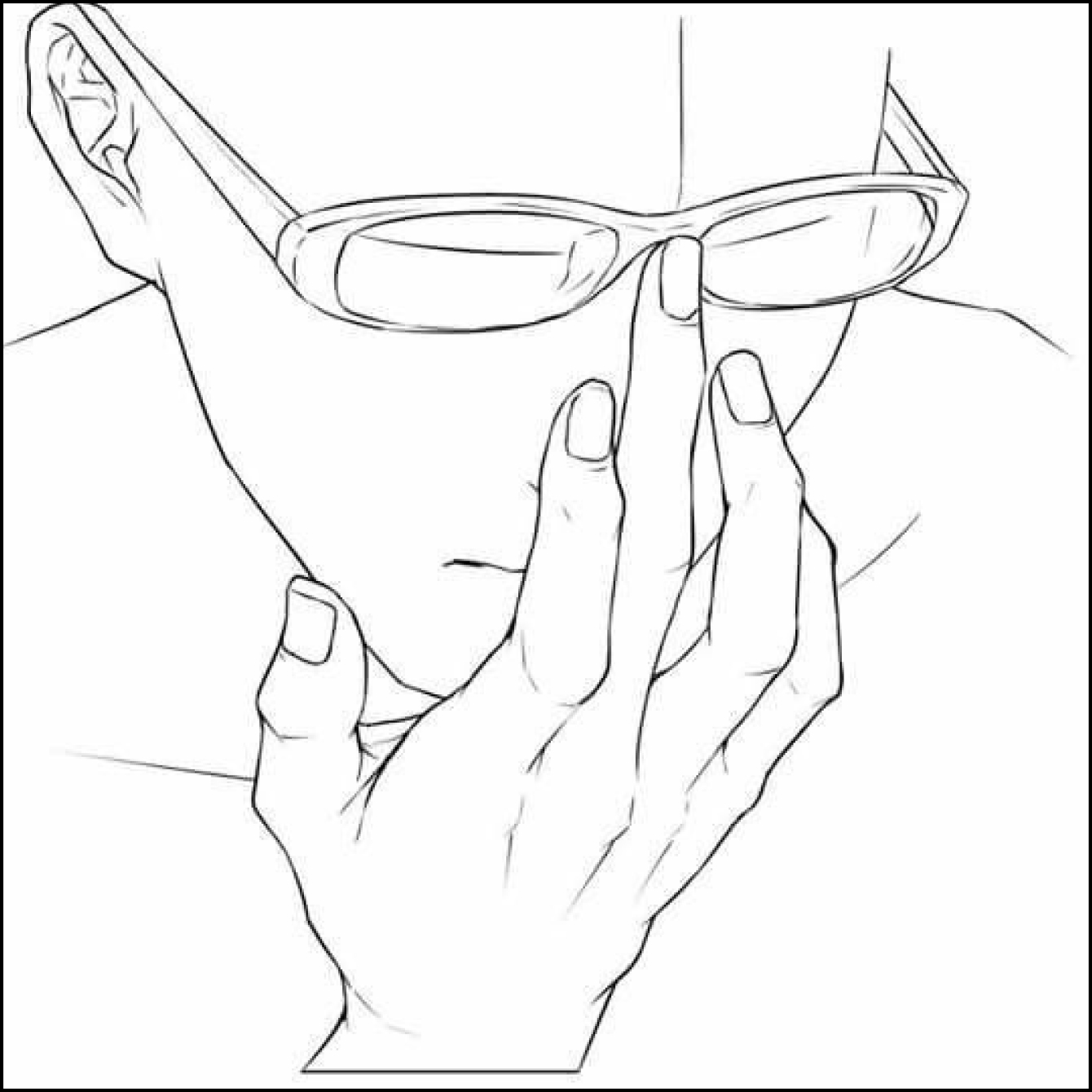 Idea inspired by the affordance of glasses placed on face. Source: https://ca.pinterest.com/pin/11681280280463568/